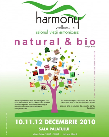 Harmony Welness Fair, targul de produse bio, de maine la Sala Palatului