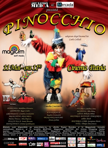 CONCURS! "Pinocchio" vine la Cinema Patria, 11 mai, ora 11:00